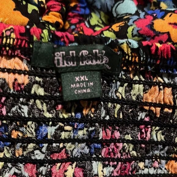 Wild Fable Multicolor Floral Tube Top Women 2XL Smocking - Picture 3 of 3
